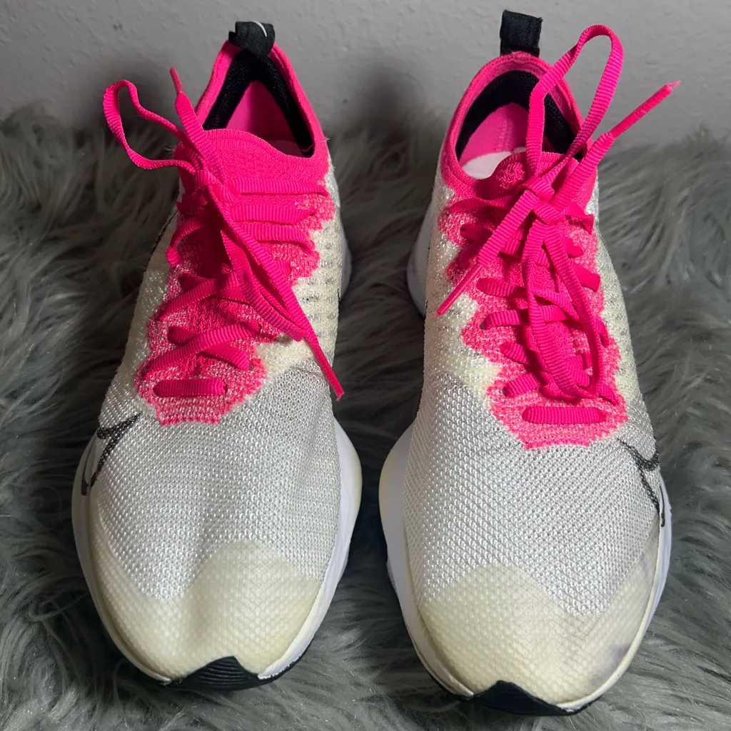 NIKE AIR ZOOM TEMPO NEXT% FLYKNIT PINK BLAST RUNNING TRAINERS SNEAKER SIZE 6.5 - Image 2
