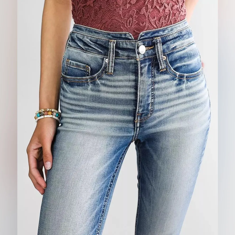 BKE Buckle Billie Ankle Straight High Rise Stretch Cuffed Jean size 25 - Image 5