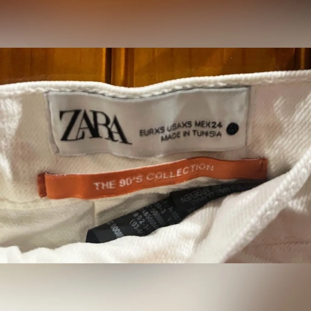 Zara White Denim Skirt The 90's Collection Size XS - Image 4