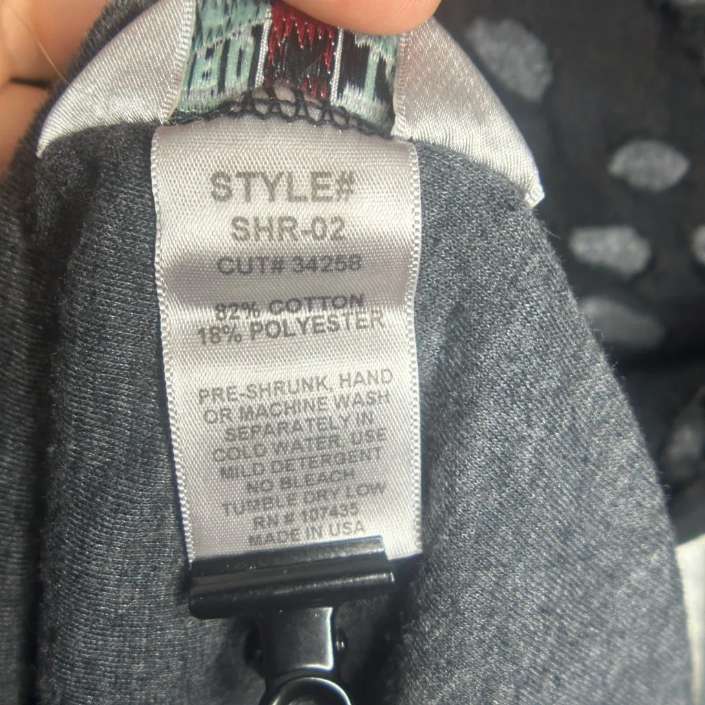 EUC Hard Tail Forever Womens Black and Grey Distress Long Sleeve Shirt Size L Size L - Image 11