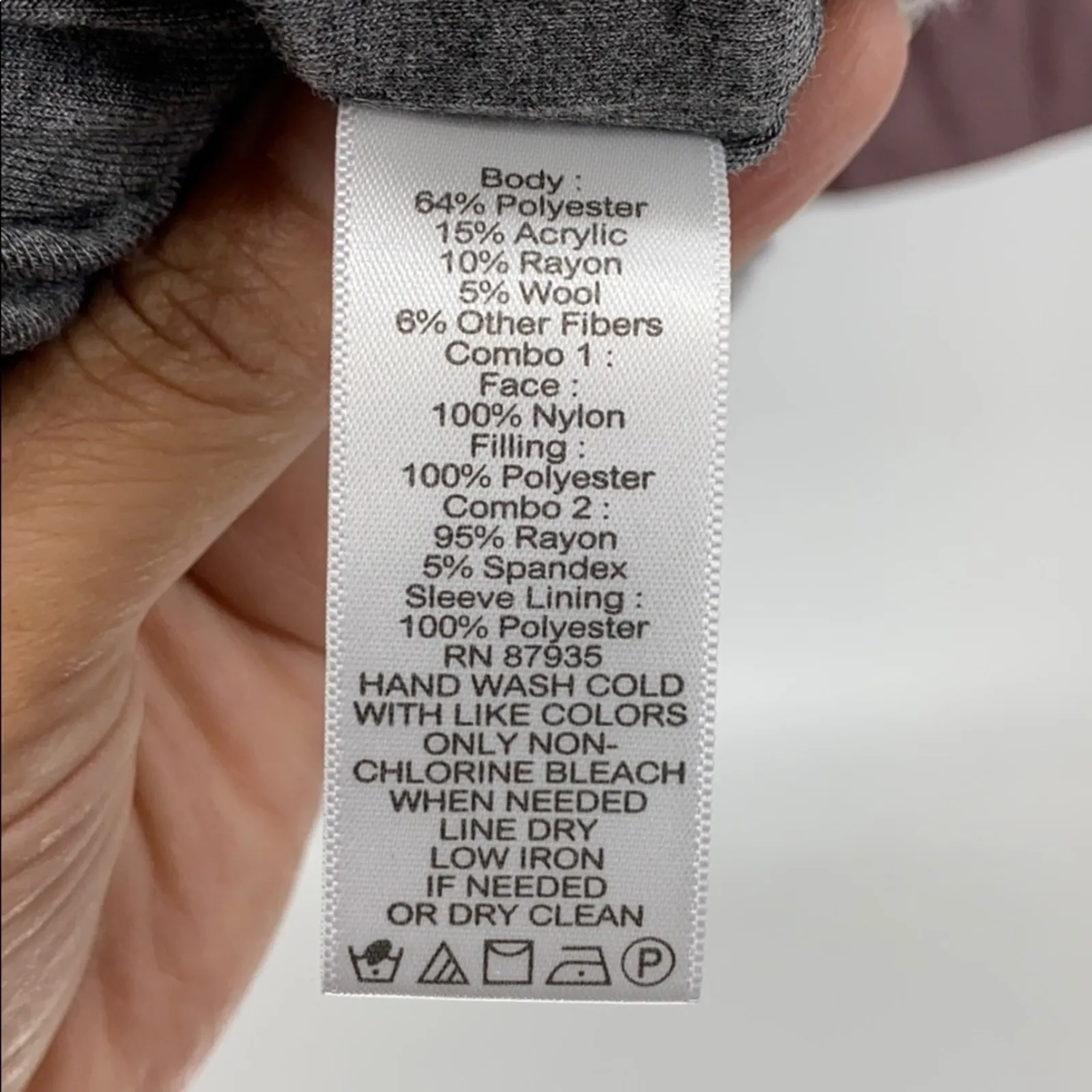 LOGO by Lori Goldstein Mauve Camo Quilted jacket fleece warm size 12 wool blend - Image 6