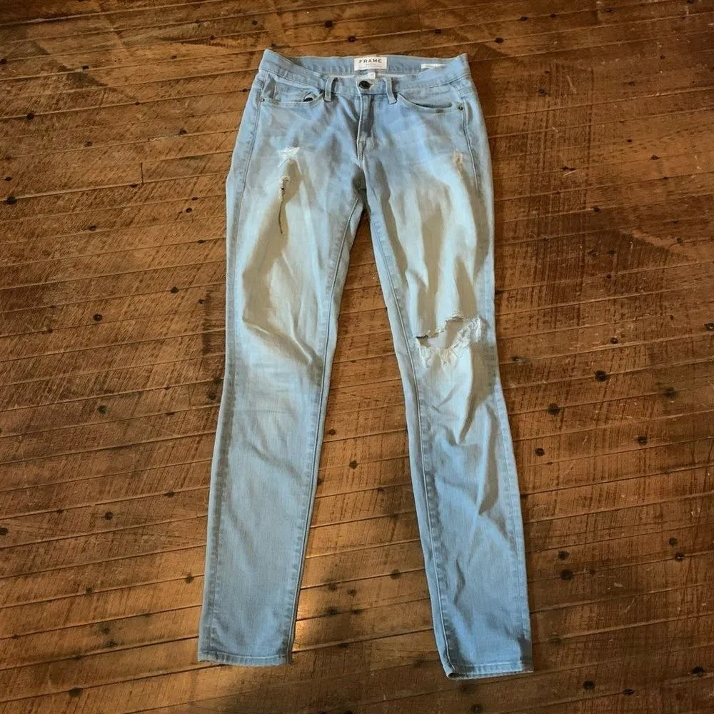 Frame me skinny de Jeanne echo park size 27 cropped designer jeans - Image 4