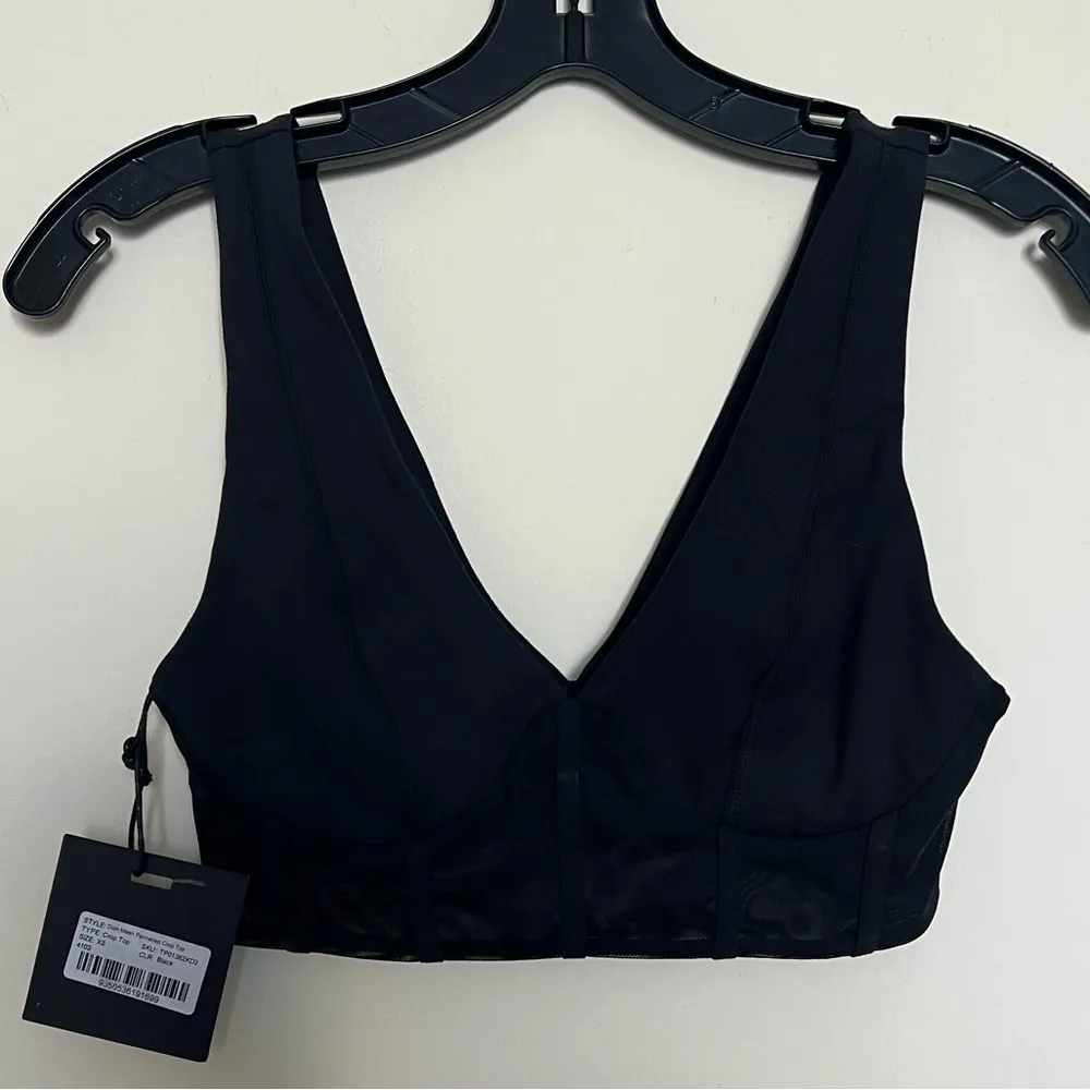 NWT MESHKI Dion Mesh Paneled Full Set: Crop Top & Leggings Black Size XS - Image 8