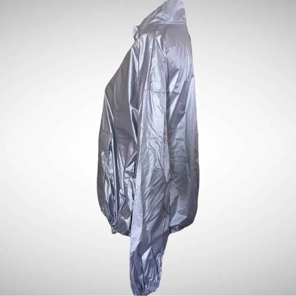 UNDER ARMOUR Silver Half Zip Woven Anorak Jacket |‎ Medium | EUC - Image 3