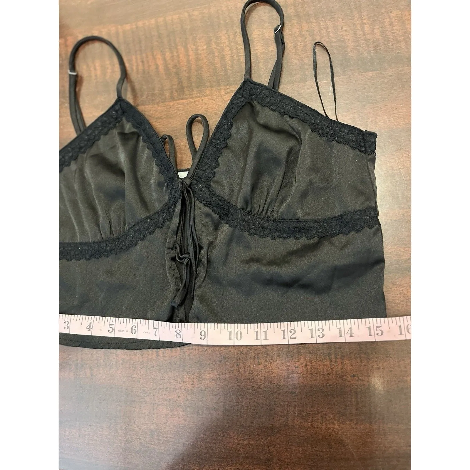 Love Tree Women’s Tank Top Large Adjustable Straps Black - Image 3