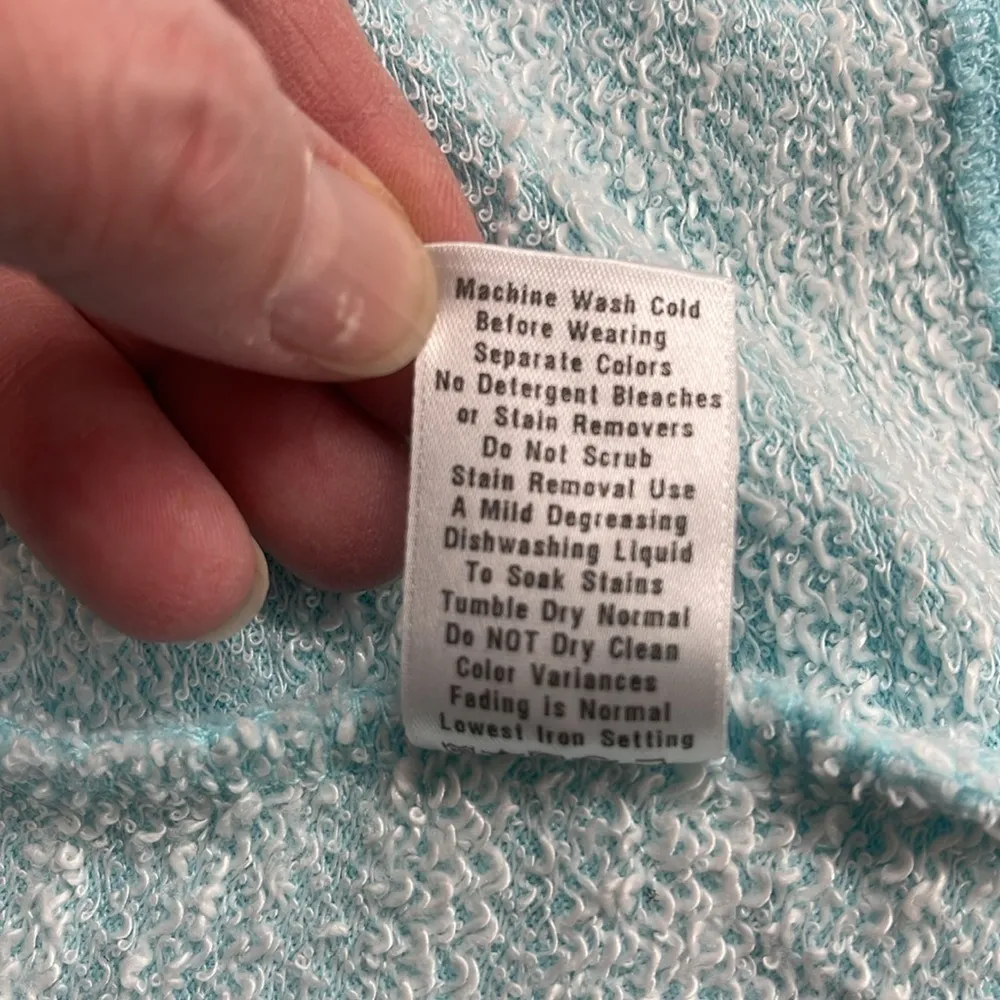 Fresh Produce Aqua Swimming Blue Sunset French Terry Sweatshirt Size XS - Image 10