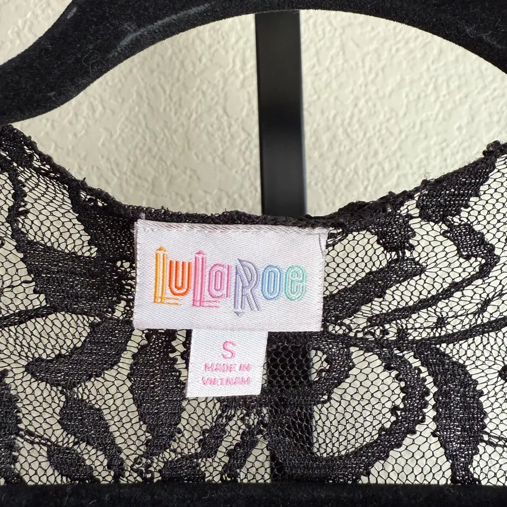 Romantic Lace Black Cover Up Oversized Flowy Sheer Cardigan Small Kimono Duster - Image 2