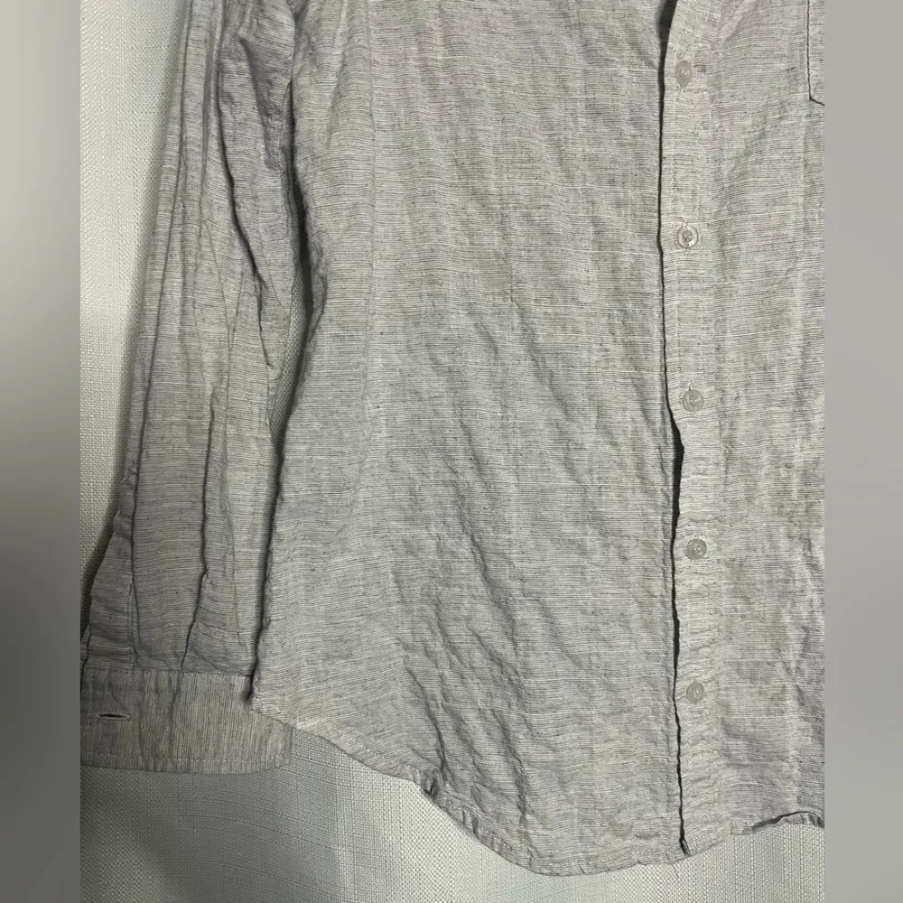 Love Stitch Grey Button Up Cotton Shirt Small Gray - Image 4