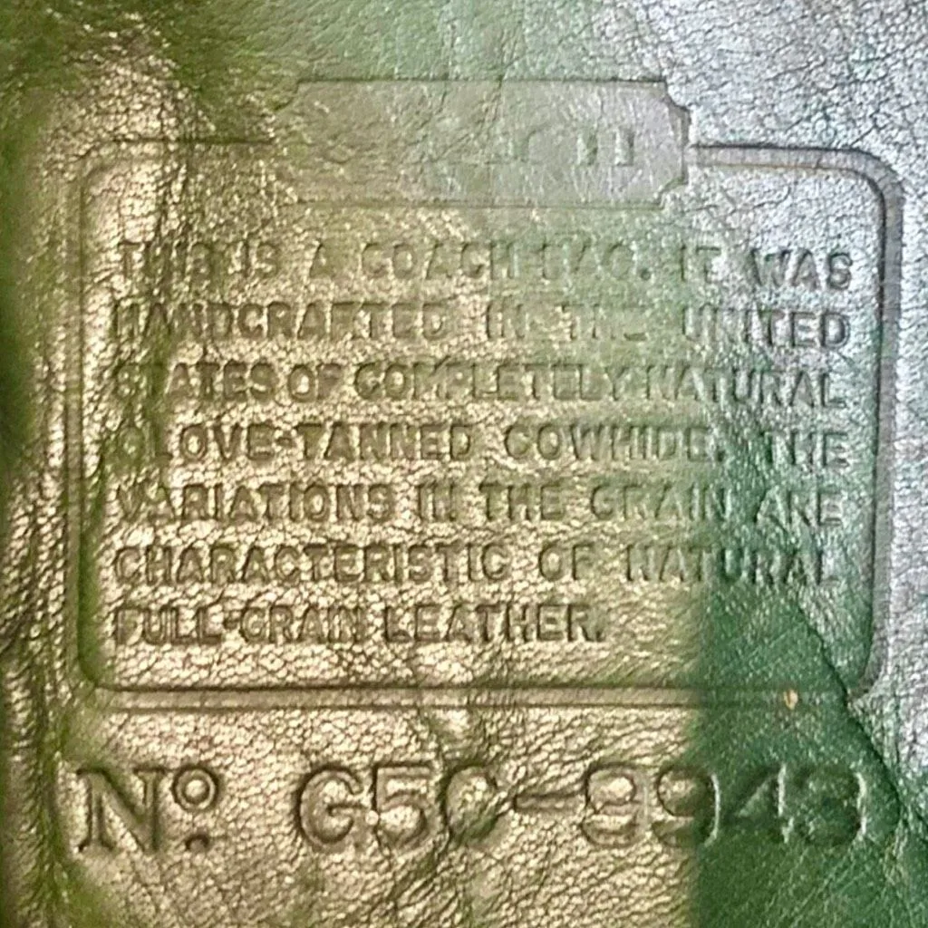 COACH Bottle Green Leather Weekend Backpack Large Daypack 9943 USA COA - Image 8