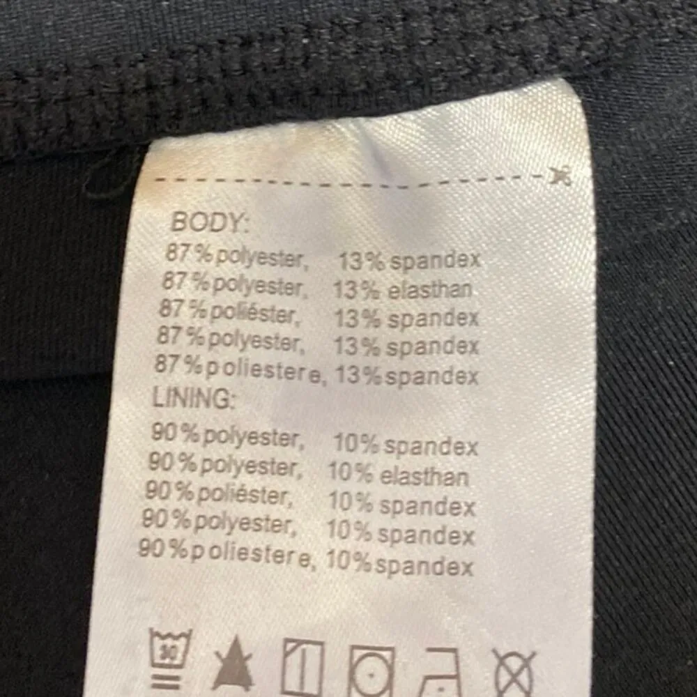 Baleaf Black High Waisted Activewear Athletic Yoga Fitness Biker Shorts Size 3XL - Image 5