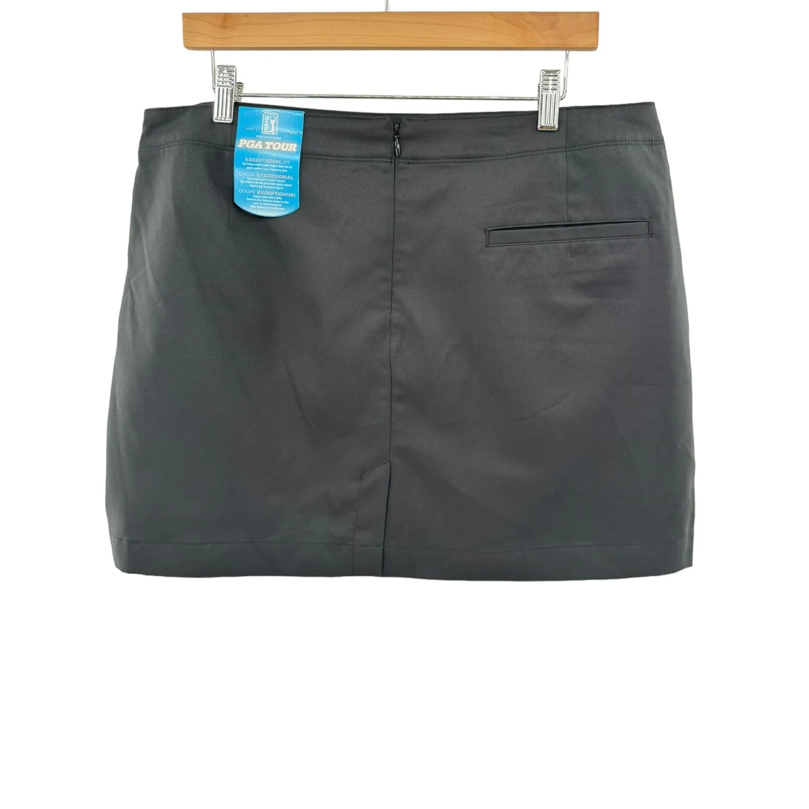 PGA TOUR Golf Skort Women's 16 Black Sunflux & Dryflux protection NWT Sport - Image 7