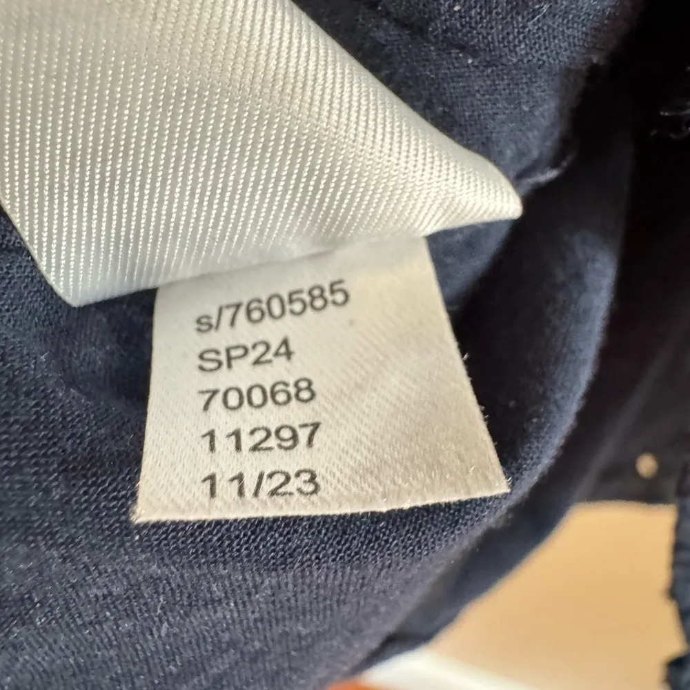 Loft Navy Blue Eyelet Button-Down Dress - Image 6