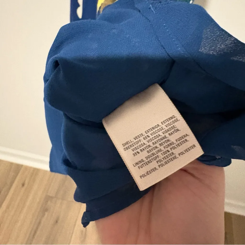 Anthropologie Maeve Evaline Floral Dress blue size small - Image 6