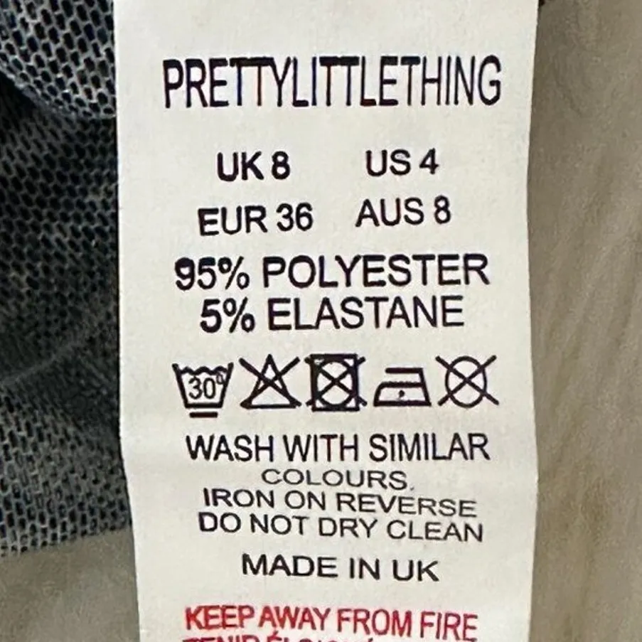 NWT PrettyLittleThing Sock Leggings Womens 4 Black Bandana Paisley Print Sheer - Image 7