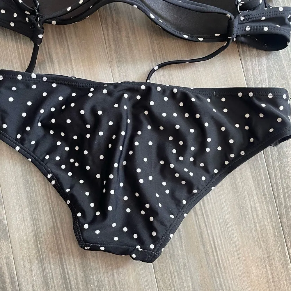 No Boundaries black polka dot bikini Size S/M - Image 4