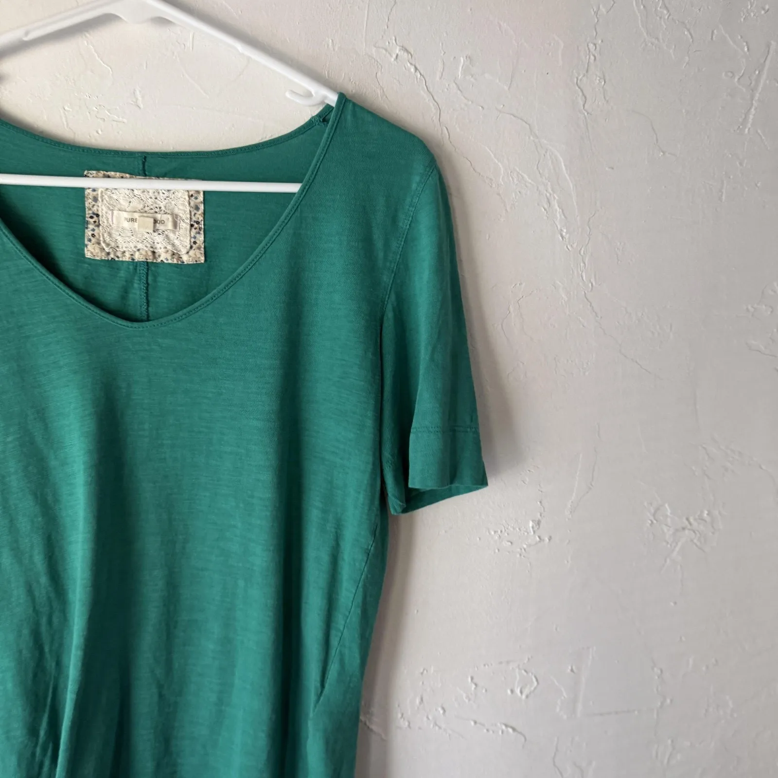 Pure + Good Shirt Womens Small Green Short‎ Sleeve V Neck Casual Lightweight Top - Image 2