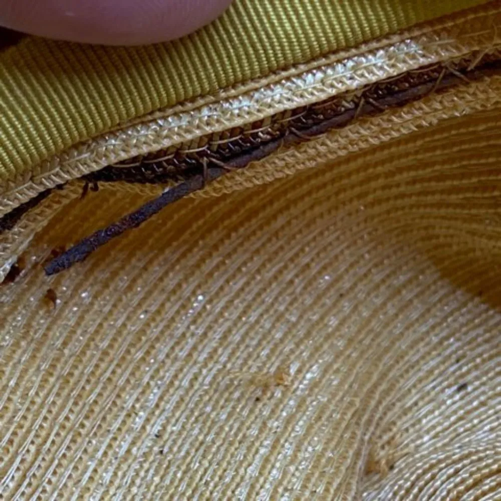 Vintage Yellow Hat with Silver V Shaped Accent Yellow - Image 11