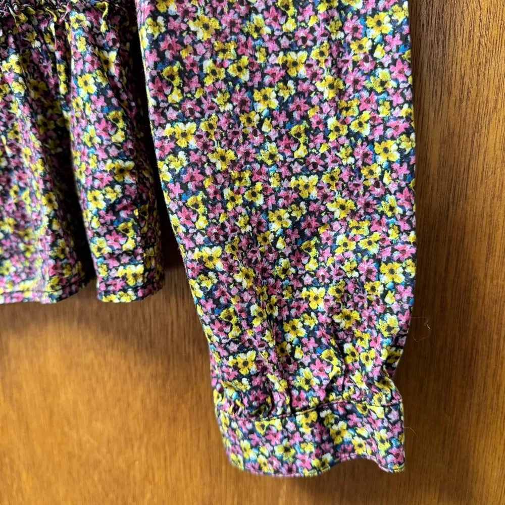 J. Crew Cinched-Waist Organic Cotton Top Liberty Fabric Busy Izzy Floral 12 - Image 9