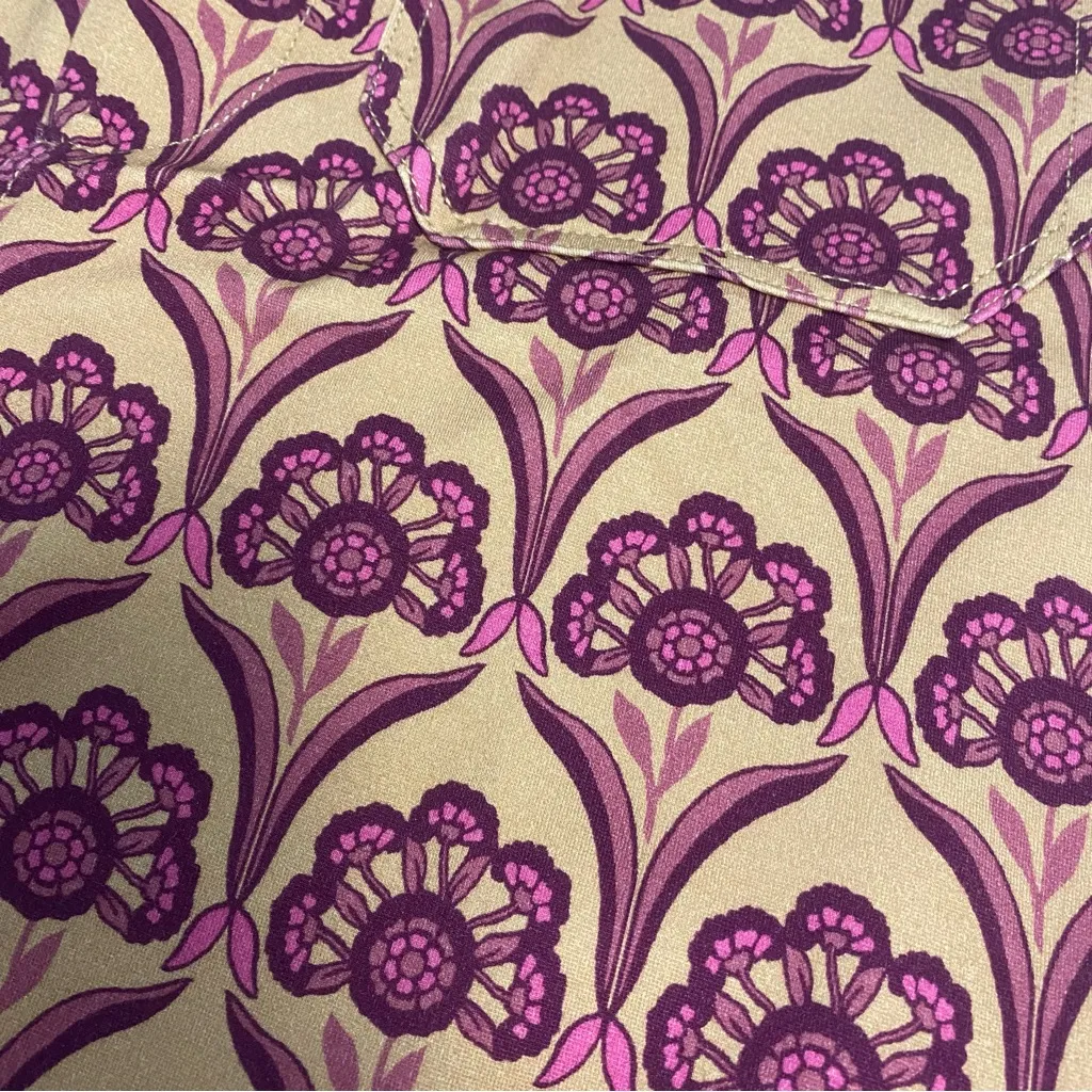 Maeve Anthropologie Colette mini skirt printed stretch preppy fall Large New - Image 5