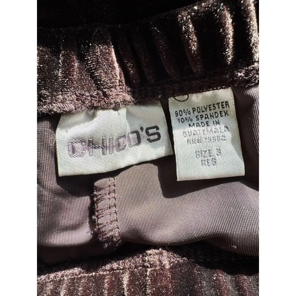 Chicos Black Velvet High Rise Pull On Wide Leg Pants Women’s Size XL Chicos 3 - Image 6