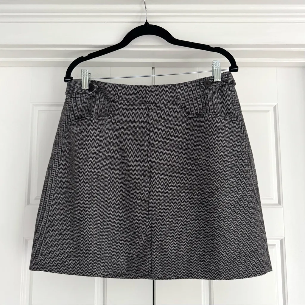 Madewell NWT - Herringbone Assembly A-Line Mini Skirt, size 6 - Image 2