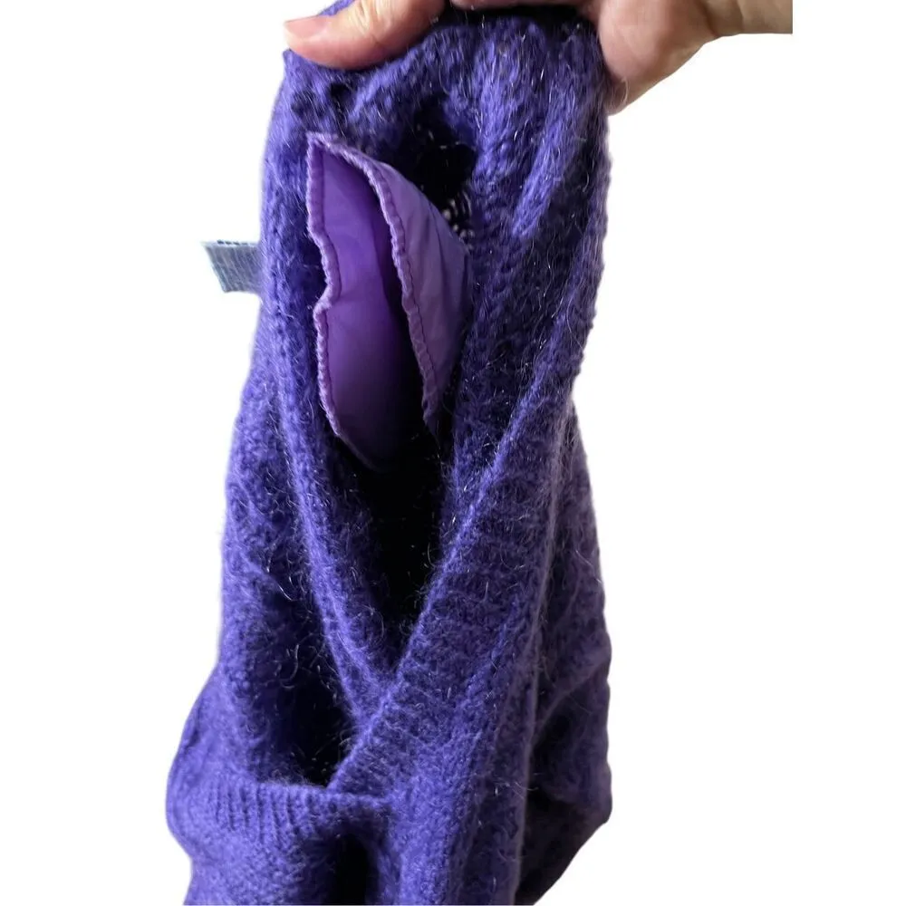 Vintage Northern Isles Purple Mohair Wool Blend Sweater Size‎ S - Image 7
