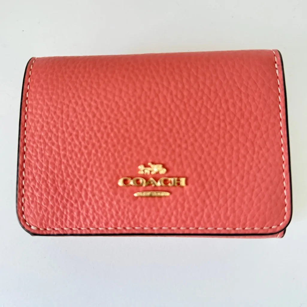 Coach Card Holder Wallet In Signature Canvas with Floral Print - Image 3