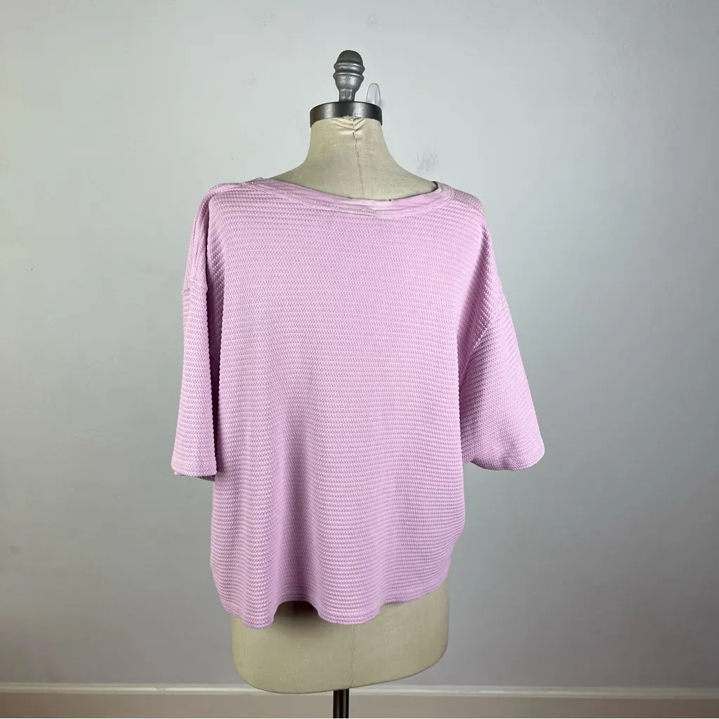 Big Bud Press Lilac Ribbed Short Sleeve Top Purple Size undefined - Image 9