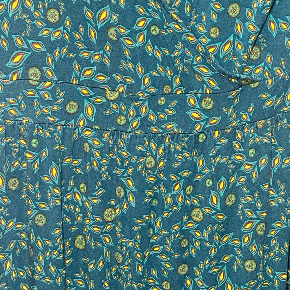 41 Hawthorn Maxi Floral Bohemian Short Sleeve V Neck Empire Waist‎ Size Medium - Image 3