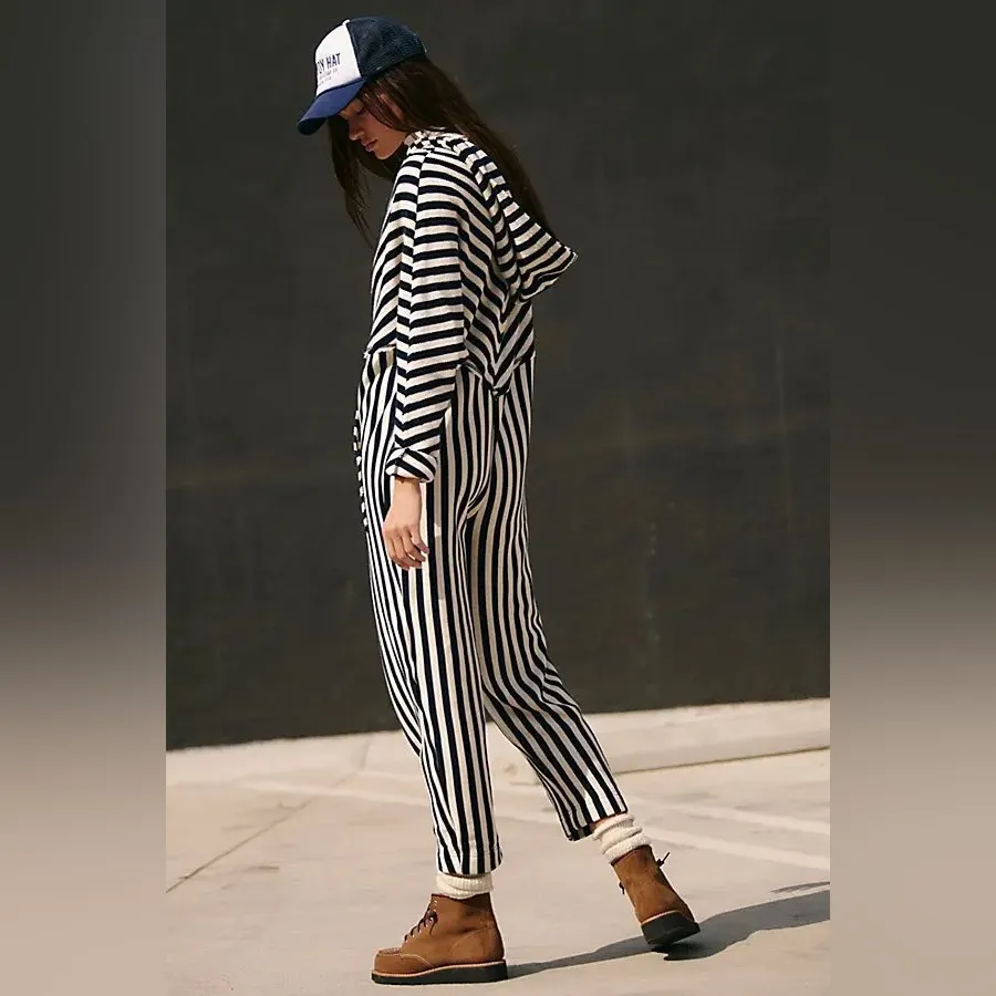 NWT FREE PEOPLE Cruel Summer Jumper- Nautical Stripe Combo 
$128 MSRP - Image 5