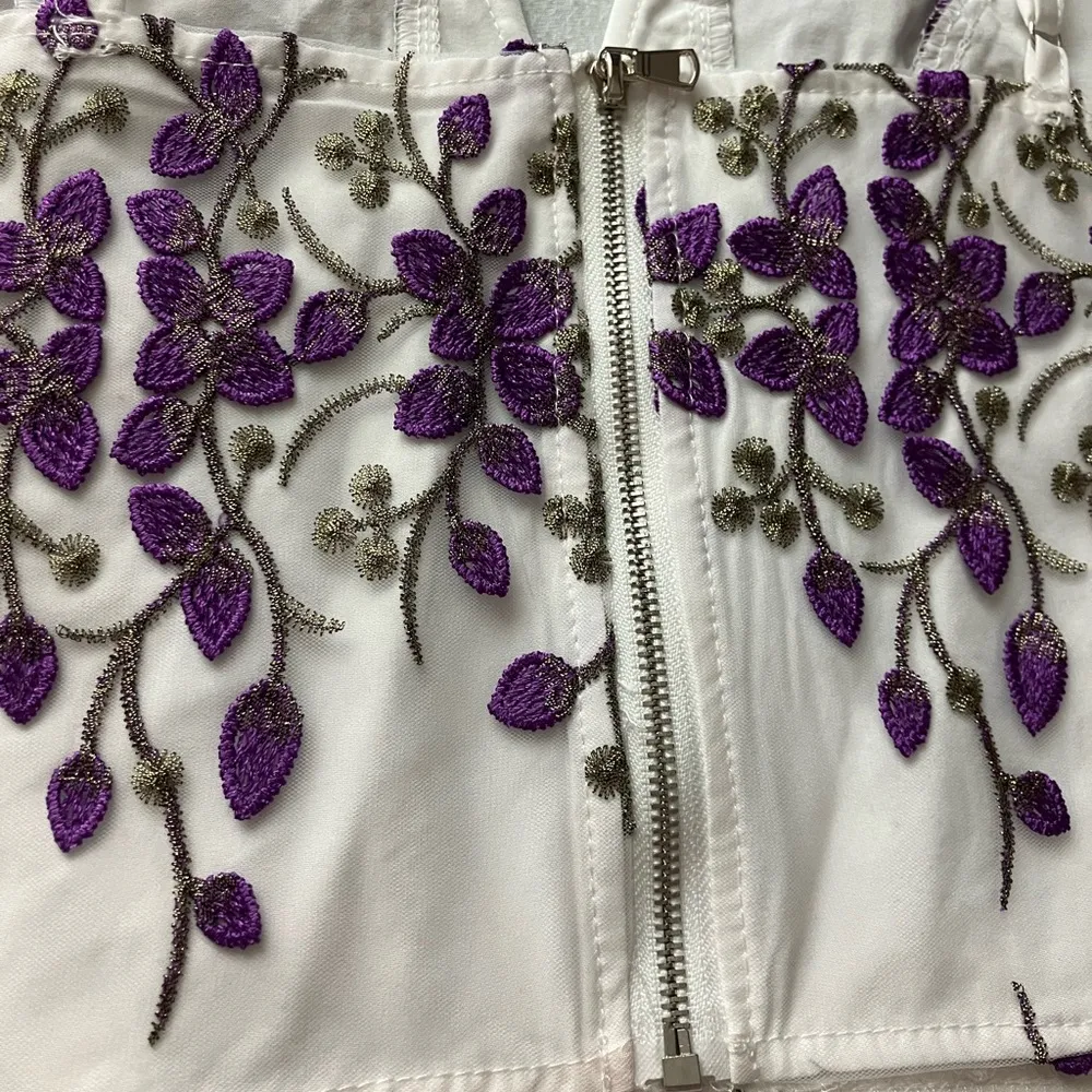 Purple Floral Corset Top - Image 7