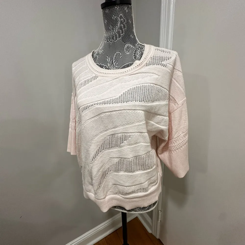 Cabi Women’s Baby pink boxy wide Oversized Flowy  sleeves tunic sweater. Med. - Image 10