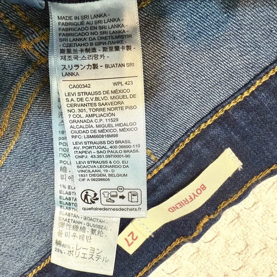 new NWOT Levi's Boyfriend 27 mid high rise stretch jeans J2 3054 - Image 6