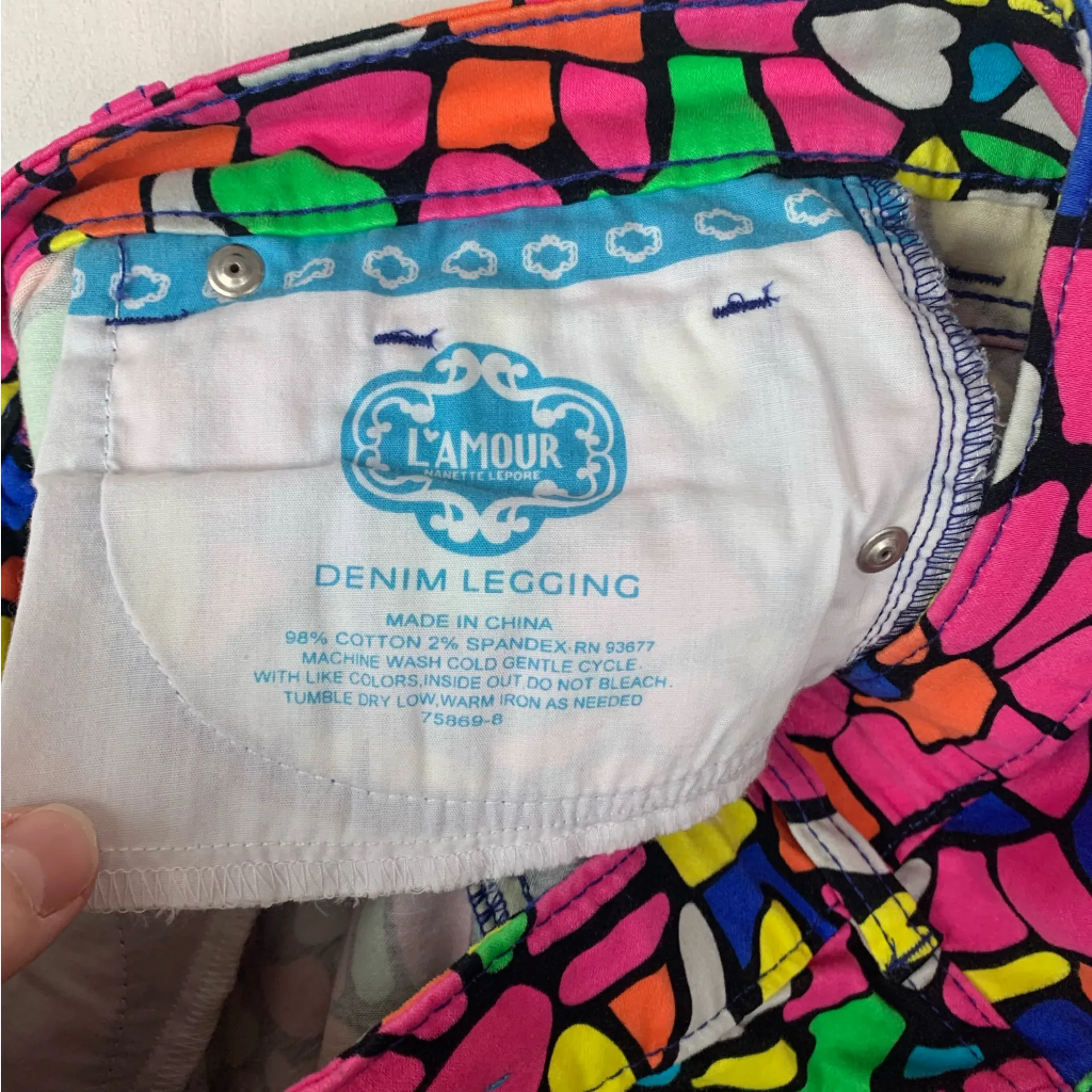 Nanette Lepore size 9 Lamour Multicolor Abstract skinny jeans jeggings colorful - Image 4