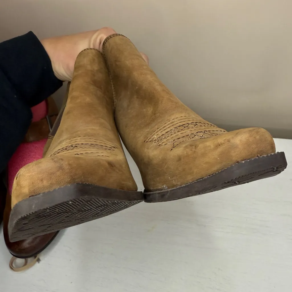 Twisted X Brown Western Leather Ankle Boots Sz 8 Cowboy Cowgirl Country - Image 4