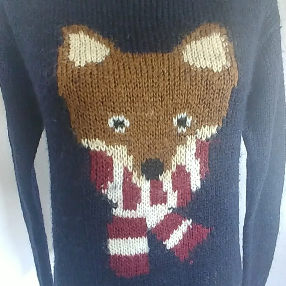 Jolt Women's Sweater w/ Fox in scarf - Image 2