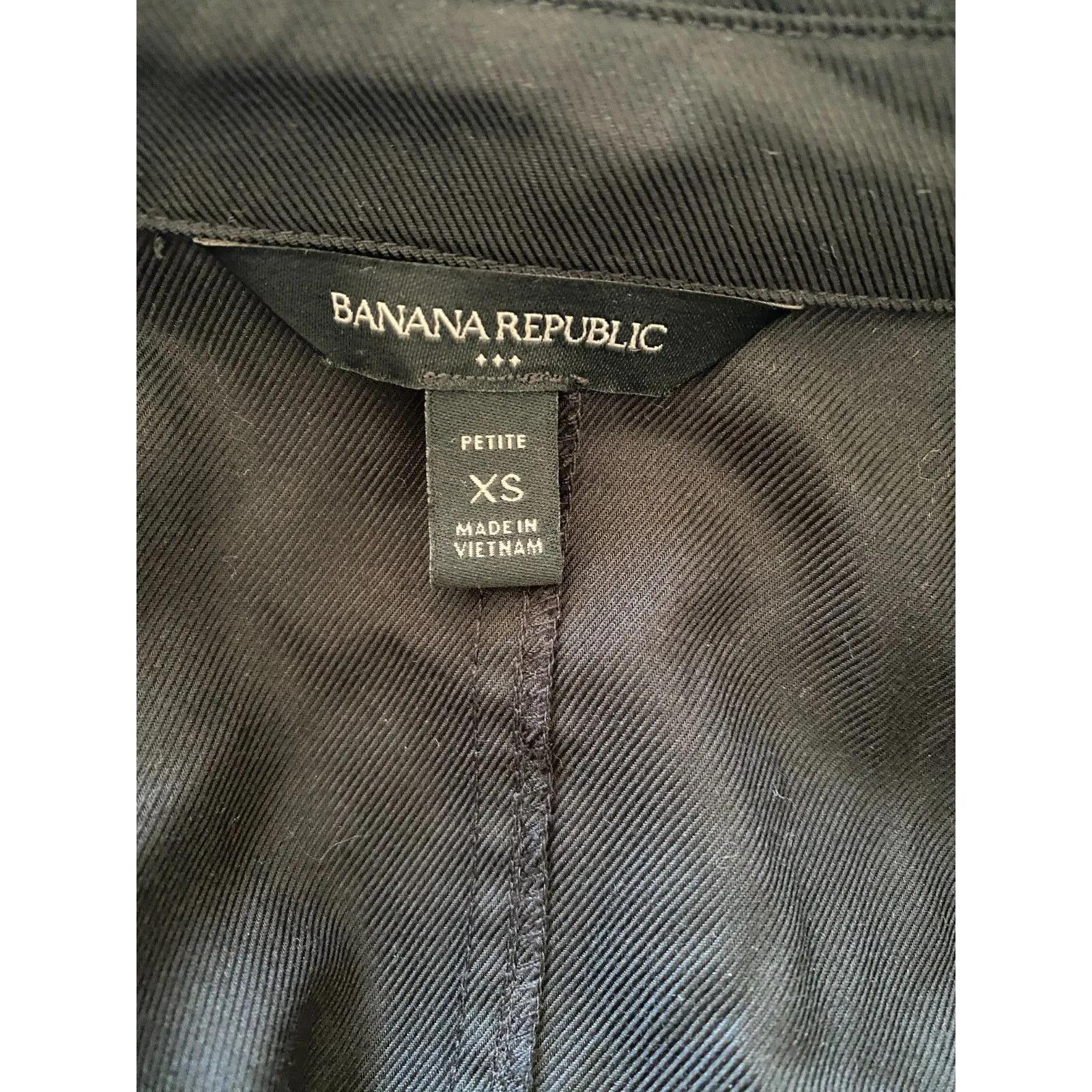 Banana Republic Factory Black Wide Leg Belted Button Up Collared Jumpsuit Sz XSP - Image 7