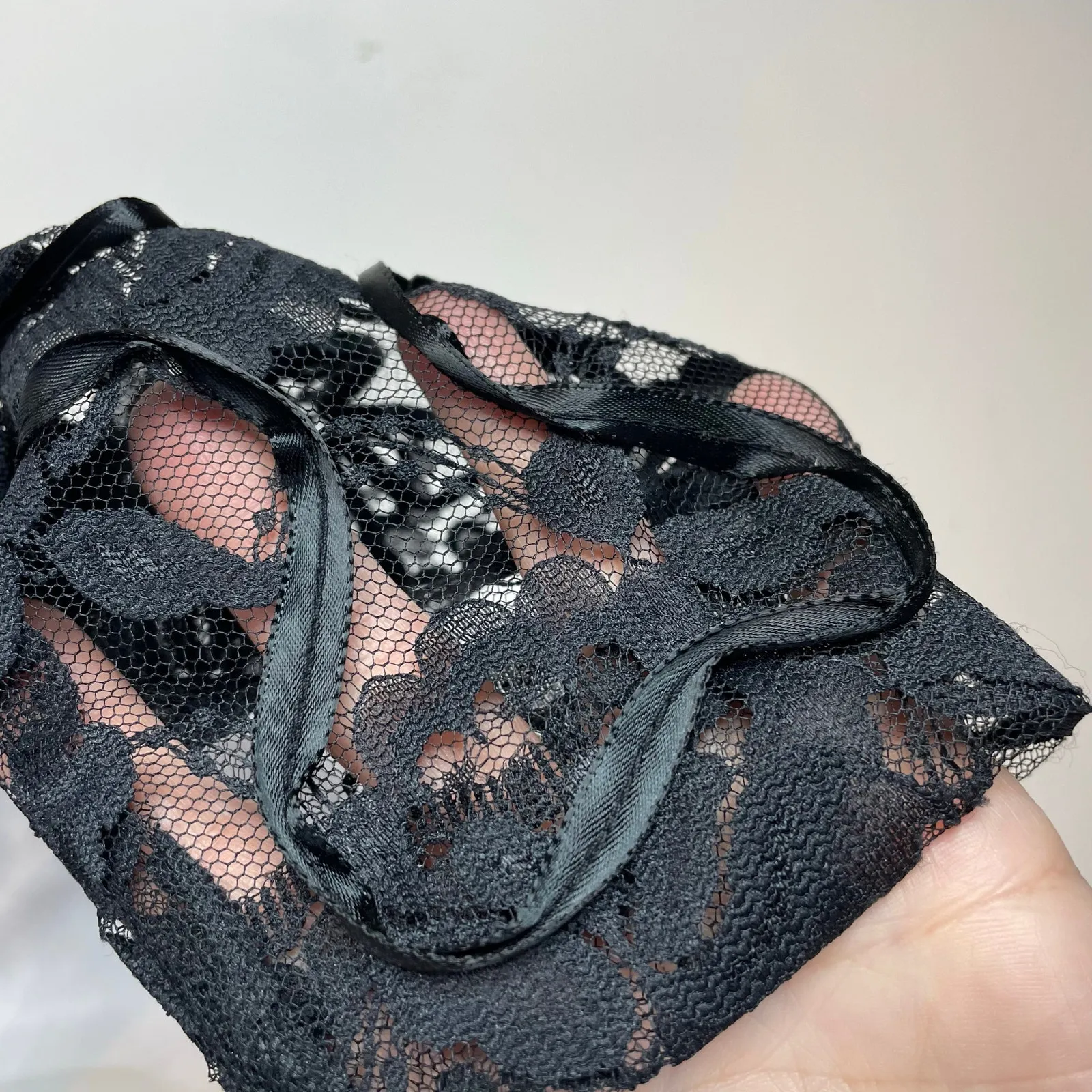 Vintage Patra Black Lace Ribbon Soutache Mesh Fitted Jacket Puff Shoulders Bow 6 - Image 5