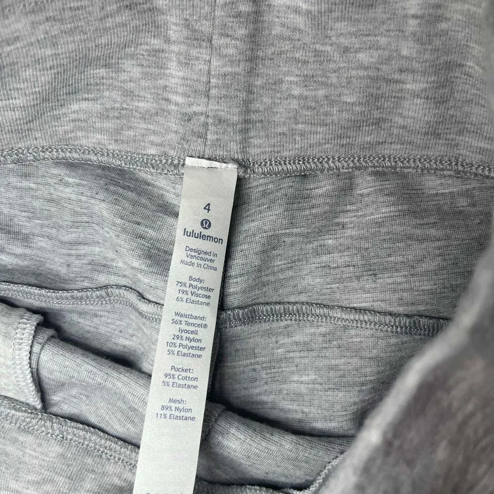 Lululemon Can You Feel The Pleat Crop *21" Gray Size 4 - Image 11