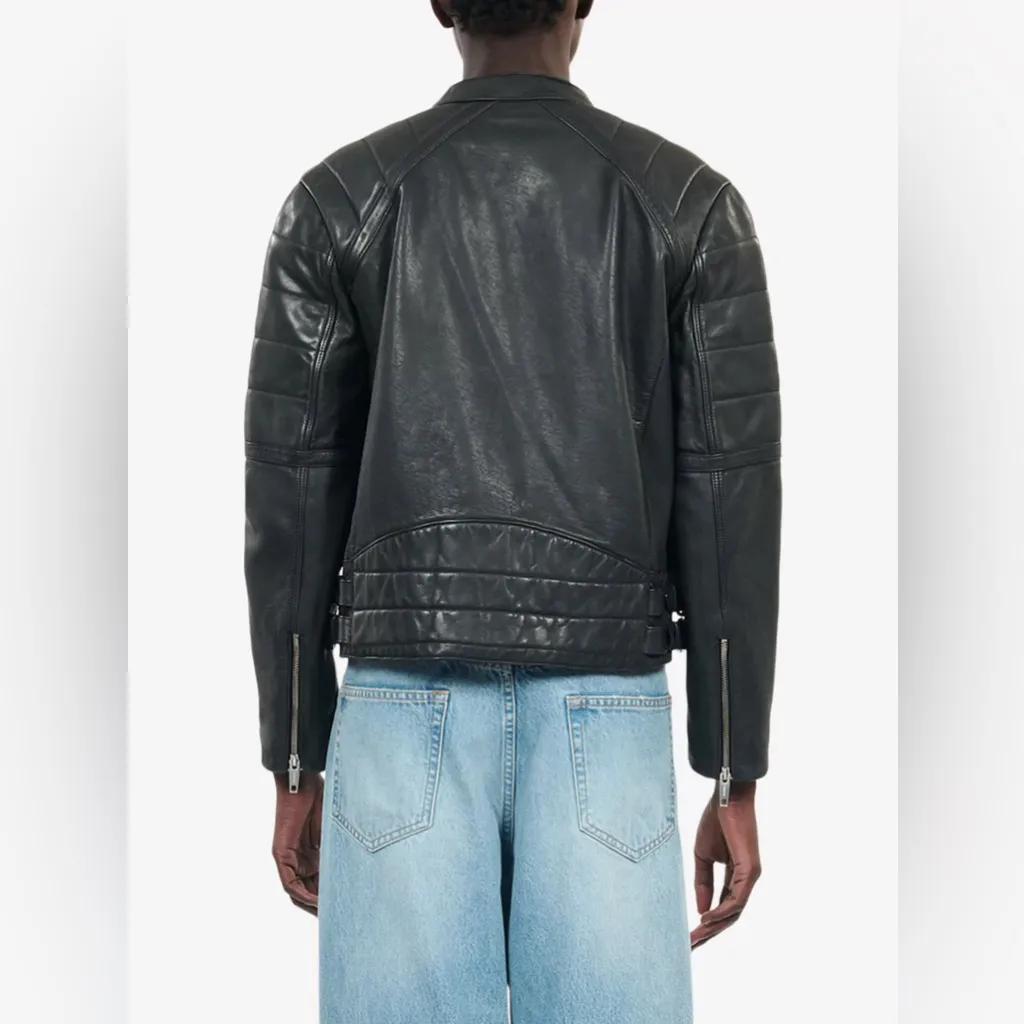 The Kooples Leather Moto Jacket – Black Color NEVER WORN – NWT – Size 3 (L) - Image 3