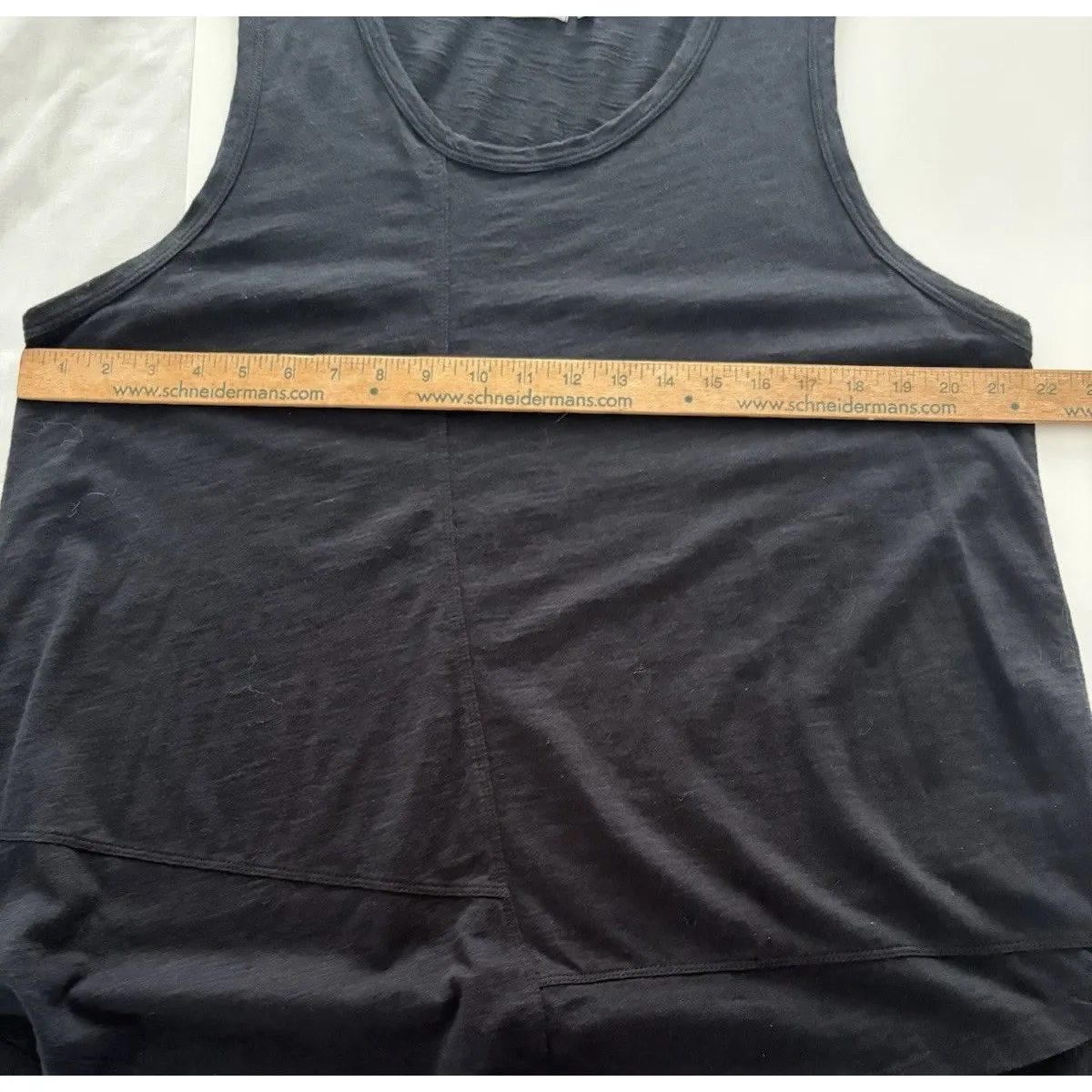 HABITAT Tank Top Size XXL Black Seamed Scoop Neck Classic Lagenlook Relaxed - Image 9