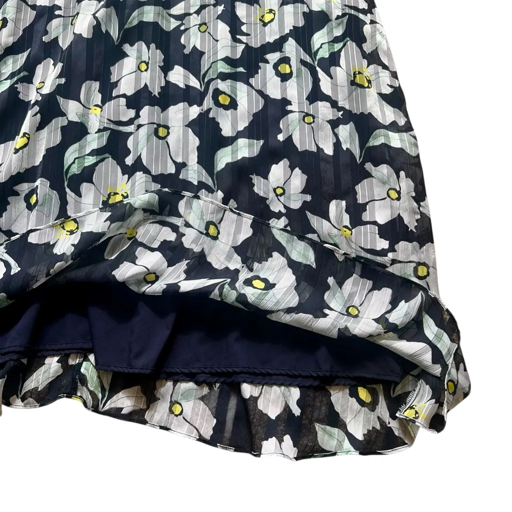 Banana Republic Floral Fit-and-Flare Sleeveless Maxi Dress Navy Size 6 - Image 7