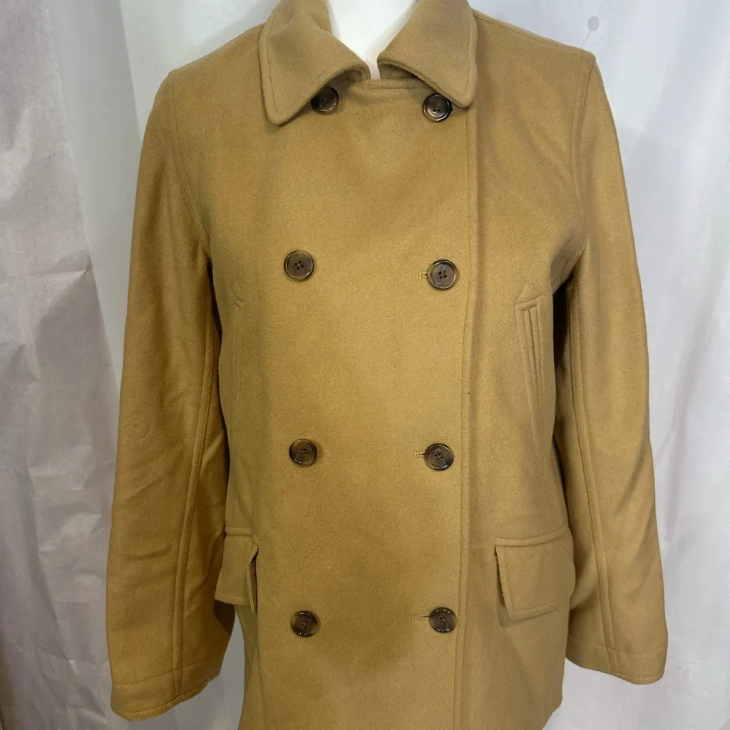 J. Crew Camel Double-Breasted Pea Coat - Image 2