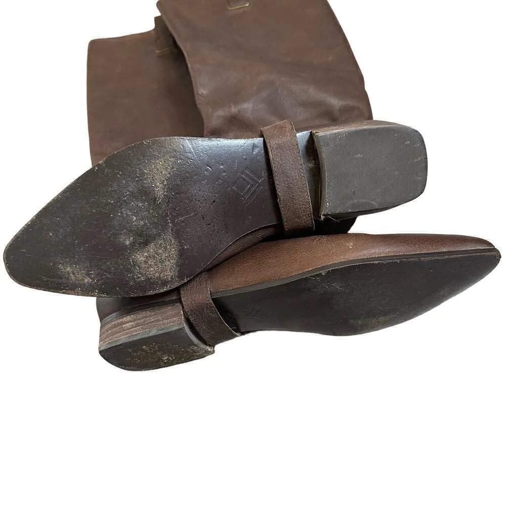 7 For All Mankind Edge Riding Boots Women's Brown Size 10 - Image 6