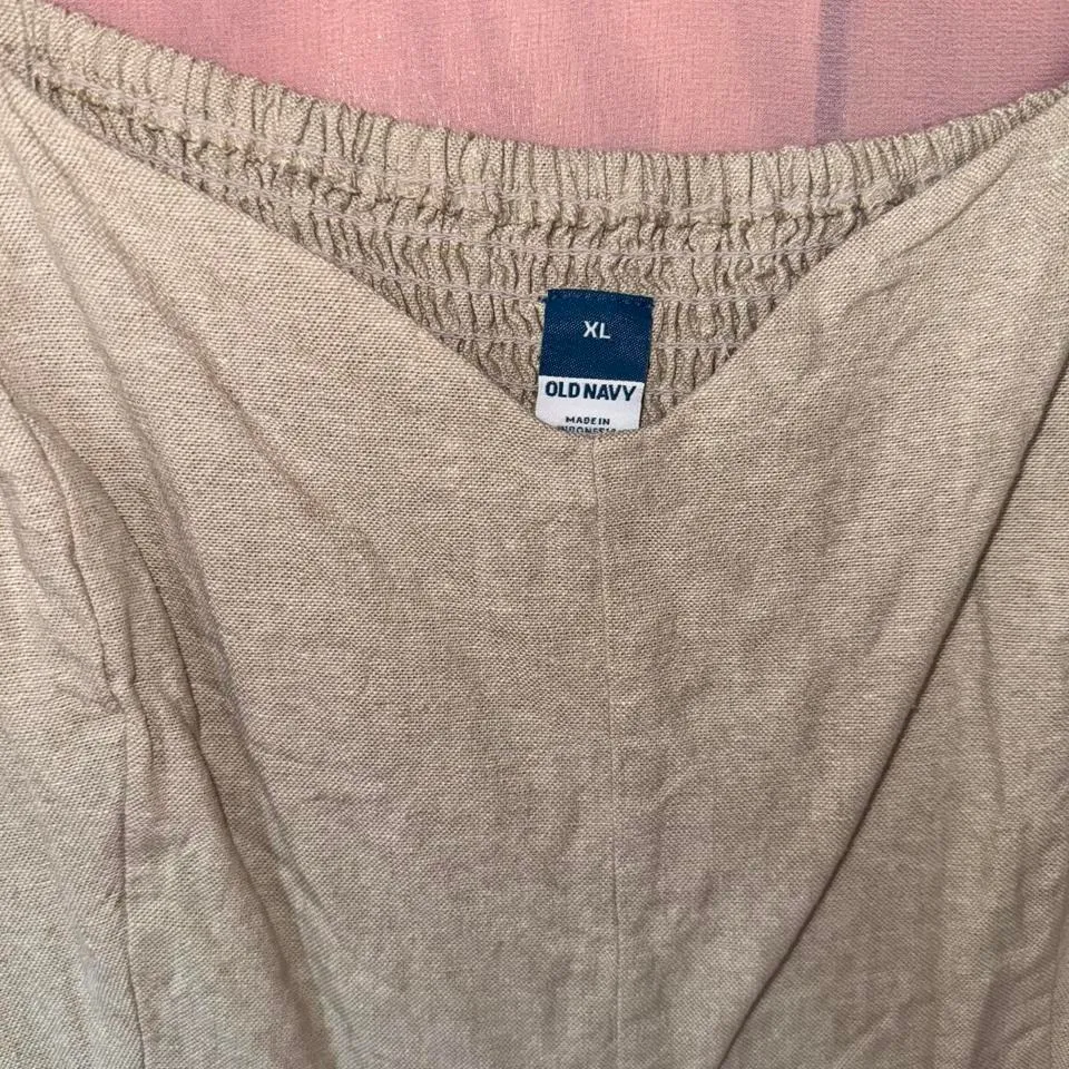 OLD NAVY LINEN A-LINEN MIDI DRESS - Image 2