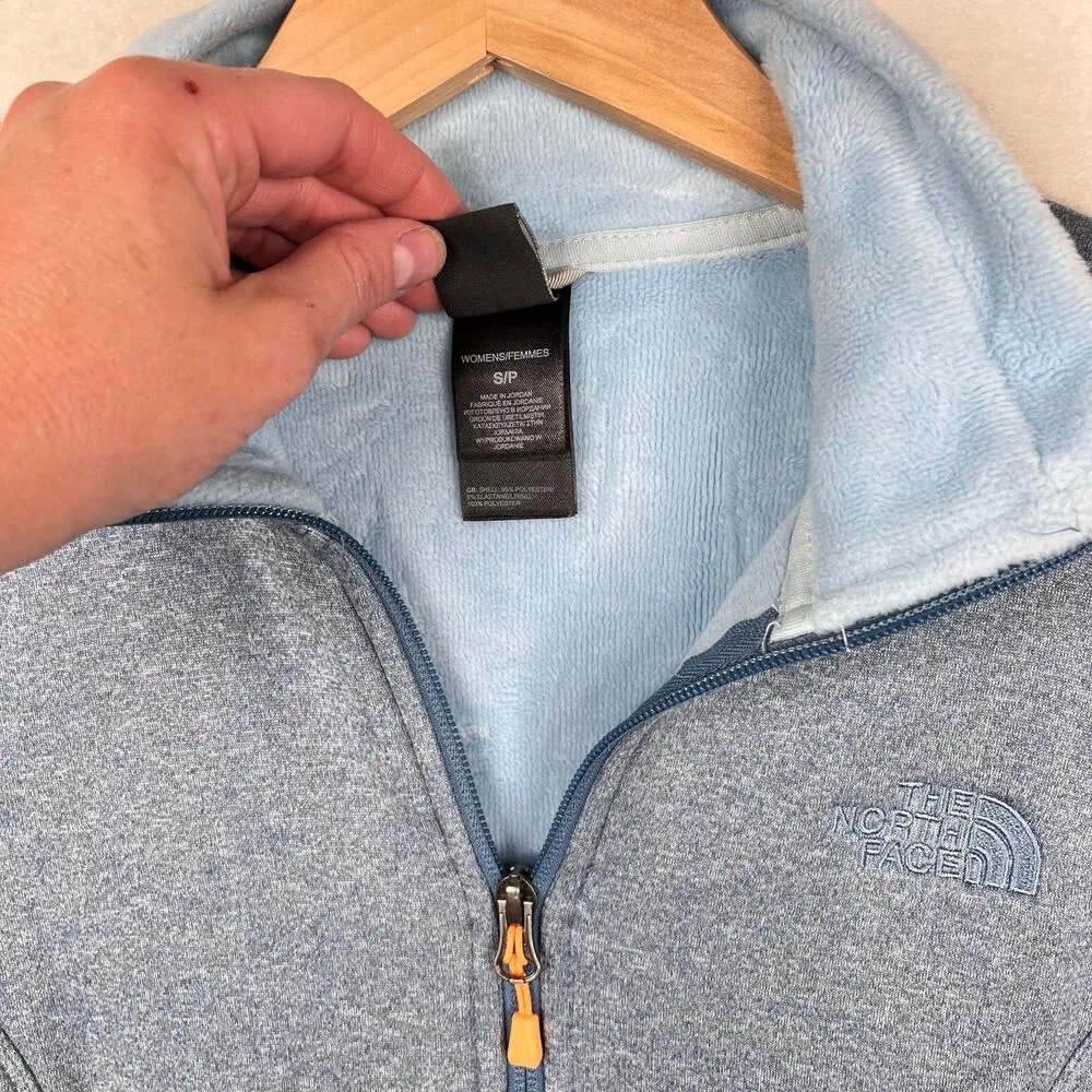 The North Face powder blue full zip jacket front pockets women's size small - Image 5