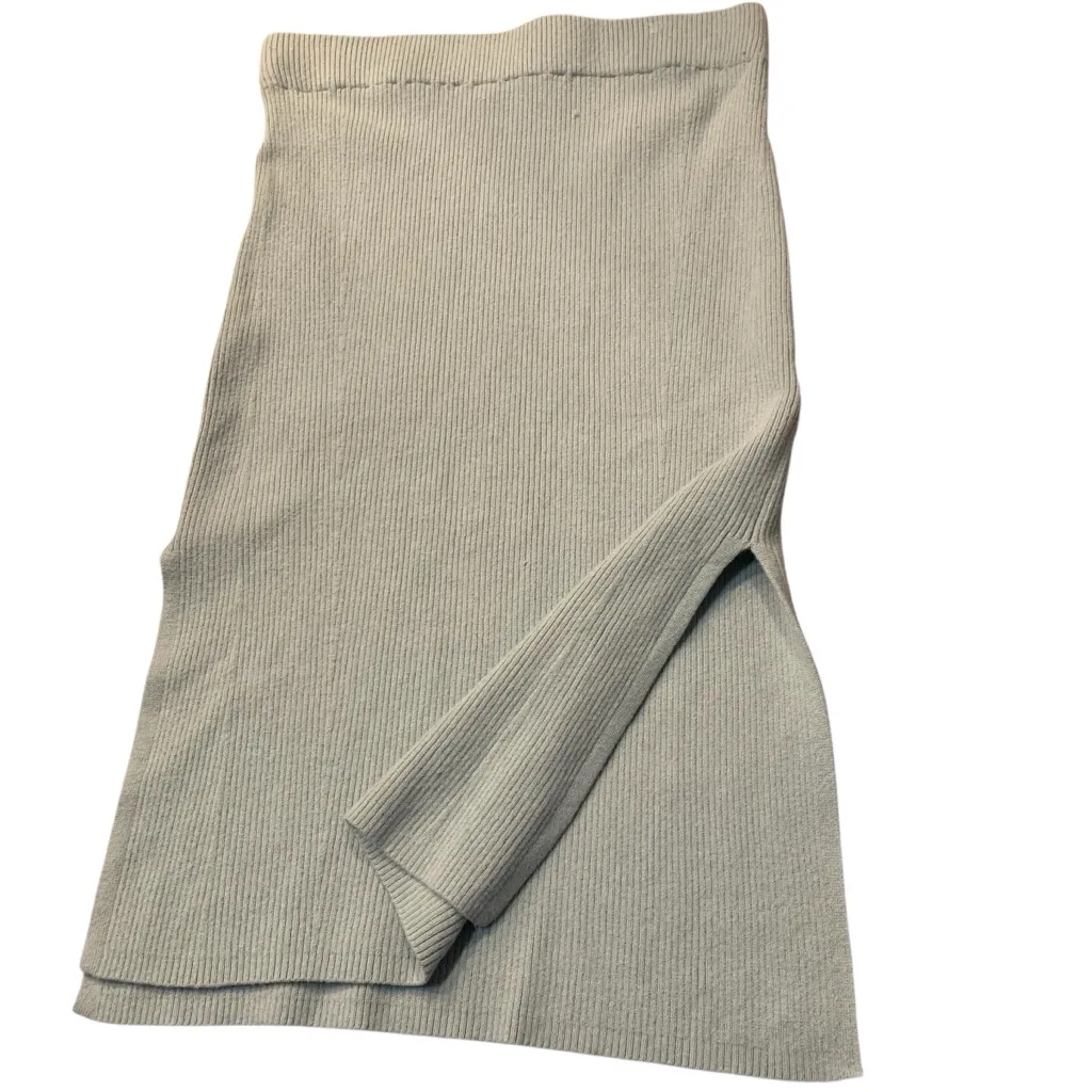 • Abercrombie ribbed sweater midi skirt sage green large - Image 4