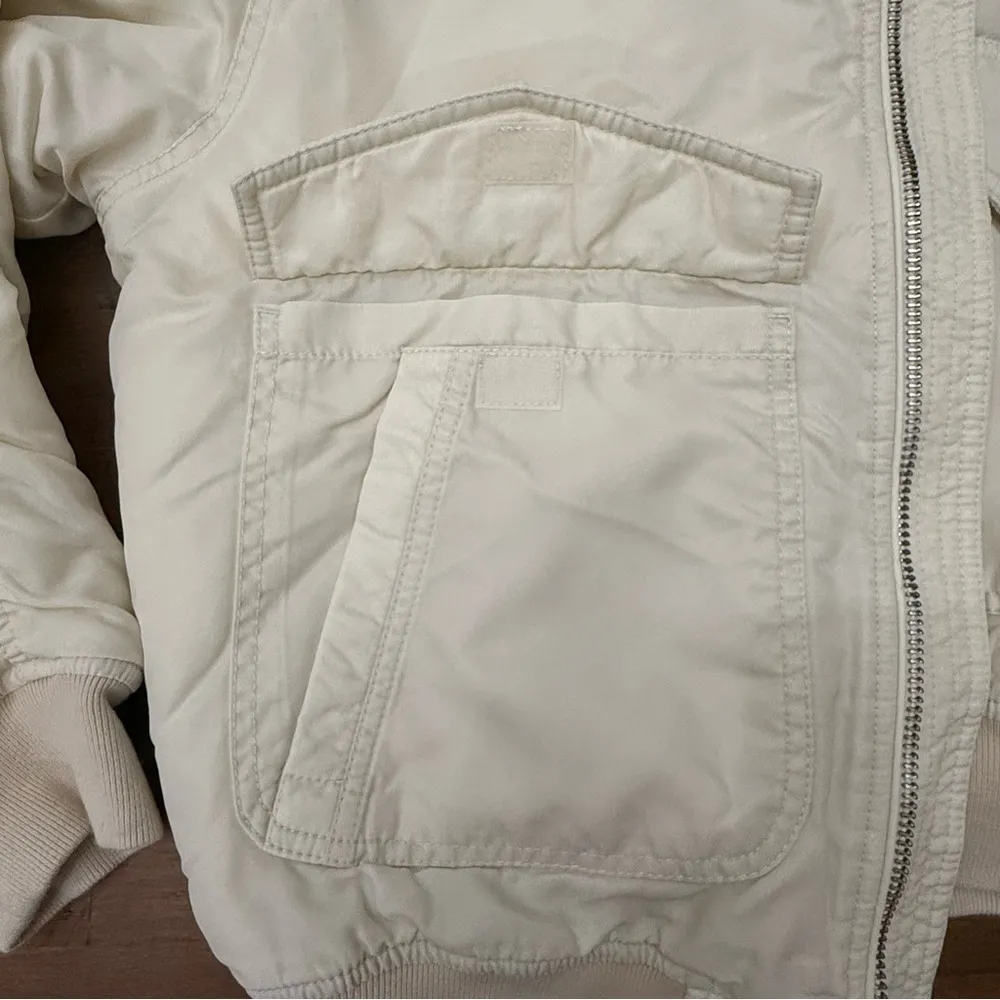 BDG Women’s Varsity Jacket Ivory With Brown Embroidered Emblem Size XS - Image 14