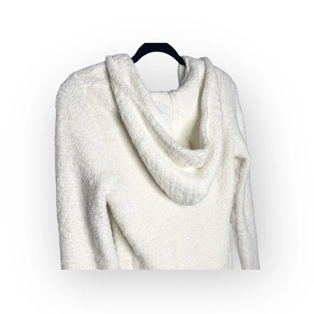 new Charlotte Tarantola π Fluffy Zipper Hoodie π Faux Sherpa π Winter White Size L - Image 10