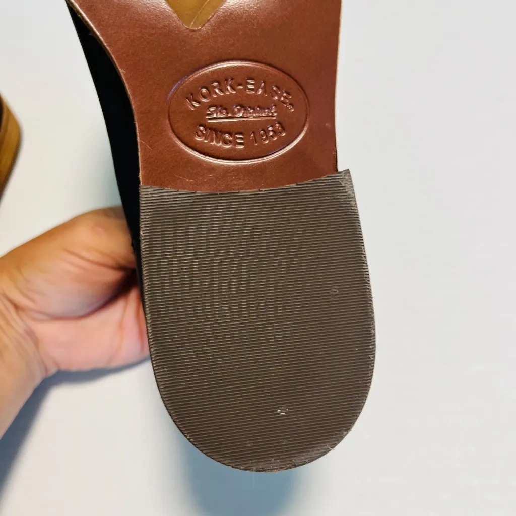 Kork Ease Sz 6M Black Leather Velma Chelsea Boot Pull‎ On Rubber Inserts Outsole - Image 9